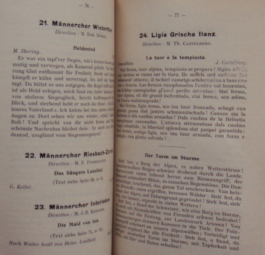 Libri: Sängerfest Neuchâtel 1912 Programmheft mit 128 S. – Usato da Bern venduto da Mattthias 5