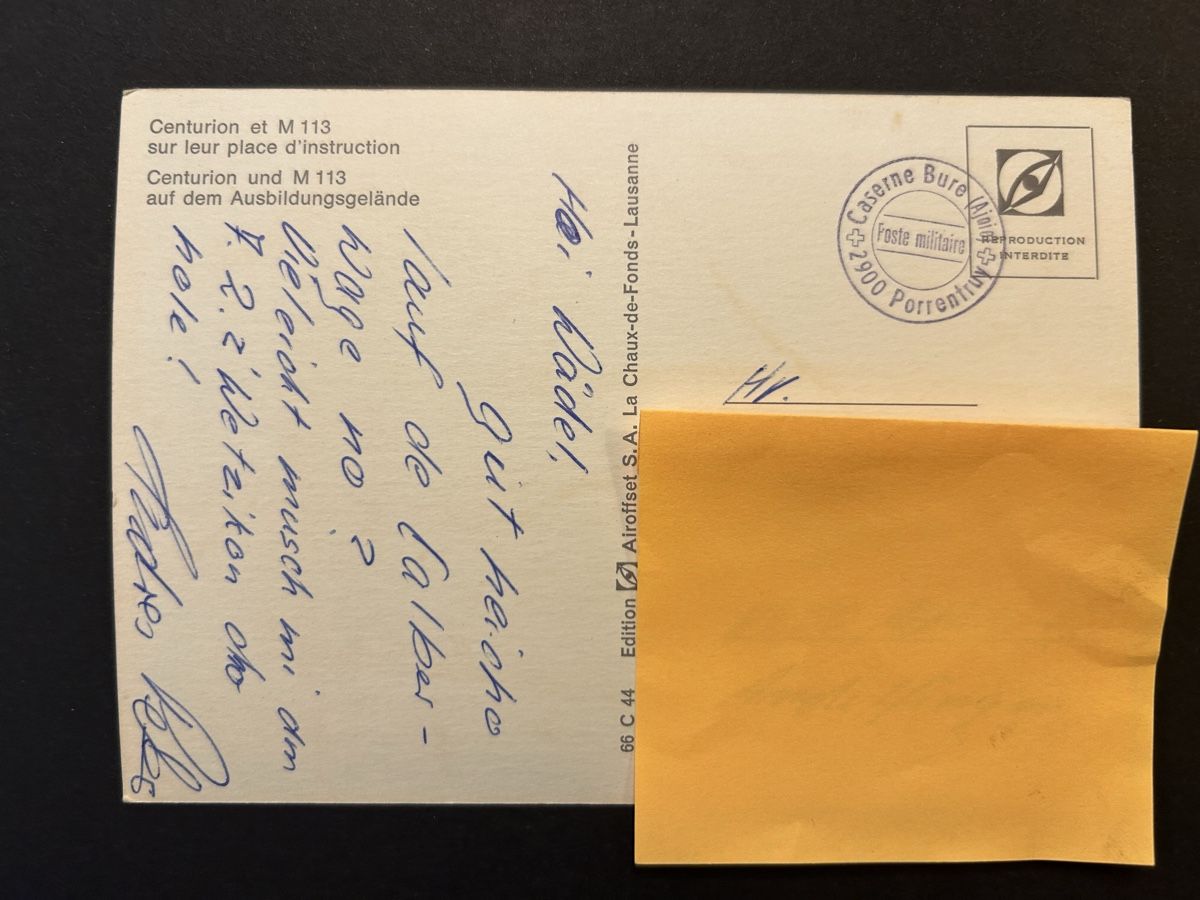 Cartoline postali: Panzer Centurion Kaserne Bure – Usato da Fanas venduto da Alessio11 1