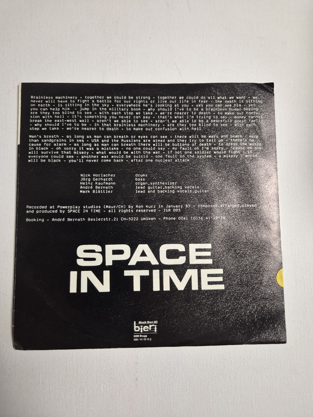 Schallplatten: Space In Time  - Brainless Machinery ... Single 7 , CH  – Neu (gemäss Beschreibung) aus Uster von newwave0 1