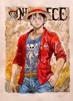 Monkey D Luffy  Zeichnung /50cmx 65cm/ UNIKAT !