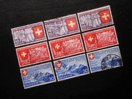 CH Z 219-227 d/f/i  1939  CHF 36 Lot 380