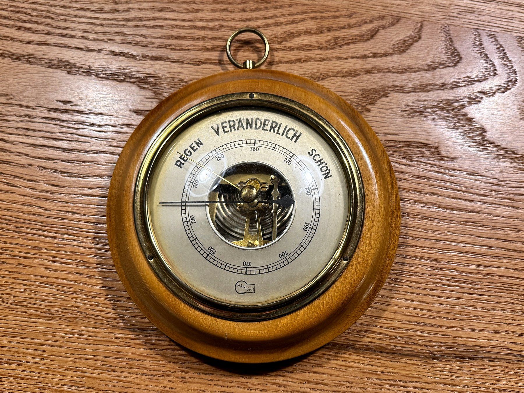 Sonstige antike Technik & Geräte: BARIGO Wandbarometer Holz/Messing – Gebraucht aus Aarau von swue
