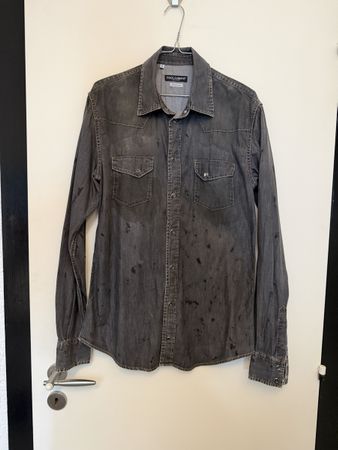 Dolce & Gabbana Sicilia – chemise denim distressed taille 41