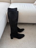 Stuart Weitzman hohe Stiefel aus Veloursleder Gr. 38
