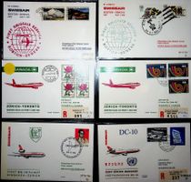 SUISSE POSTE AÉRIENNE 6 VOLS 1973 /T456