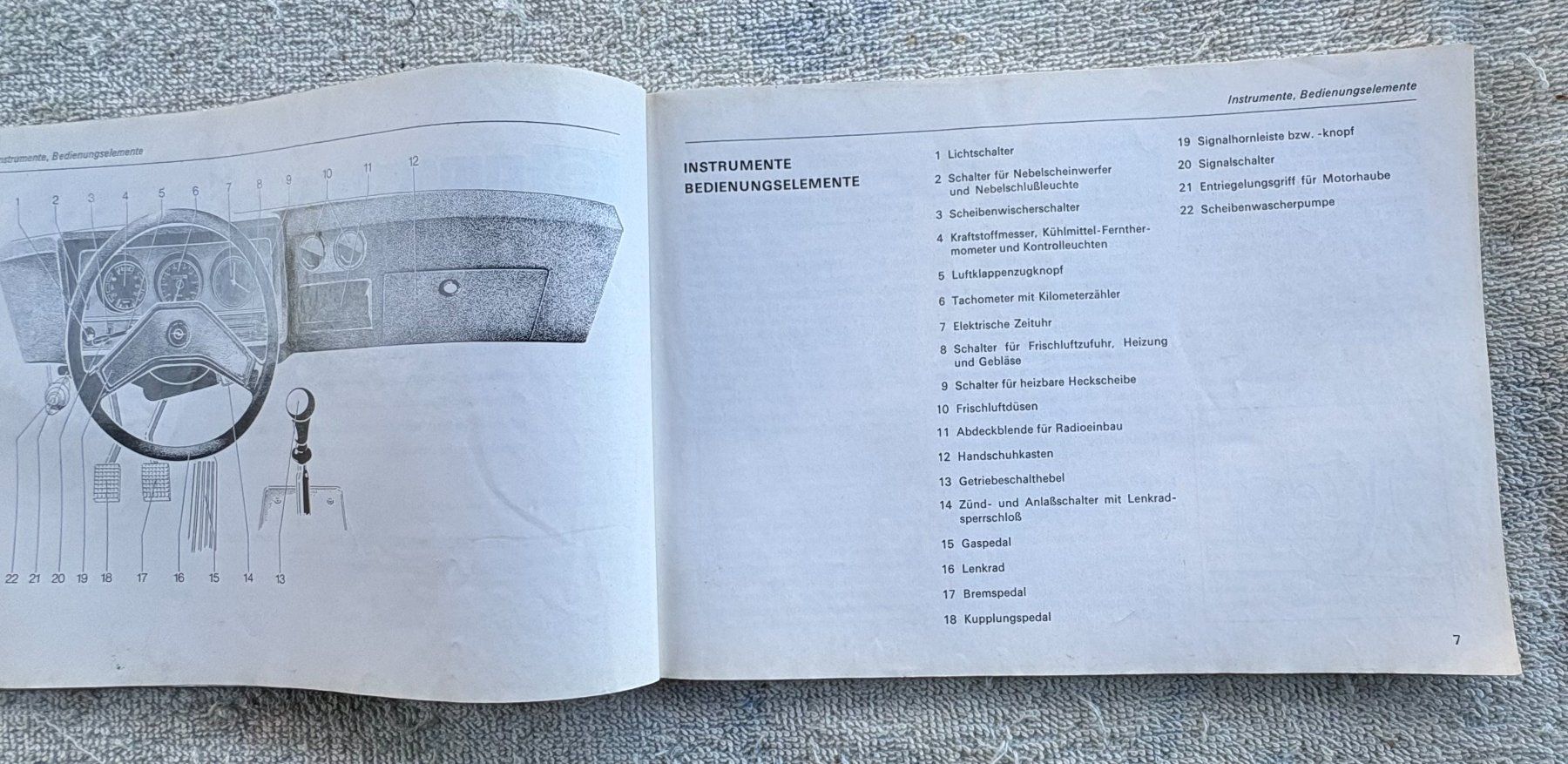 Opel Tutti i ricambio: BETRIEBSANLEITUNG OPEL MANTA AUSGABE 1970 – Usato da Ostermundigen venduto da crazy-horse-1840 3