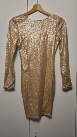 NEUES goldenes Paillettenkleid