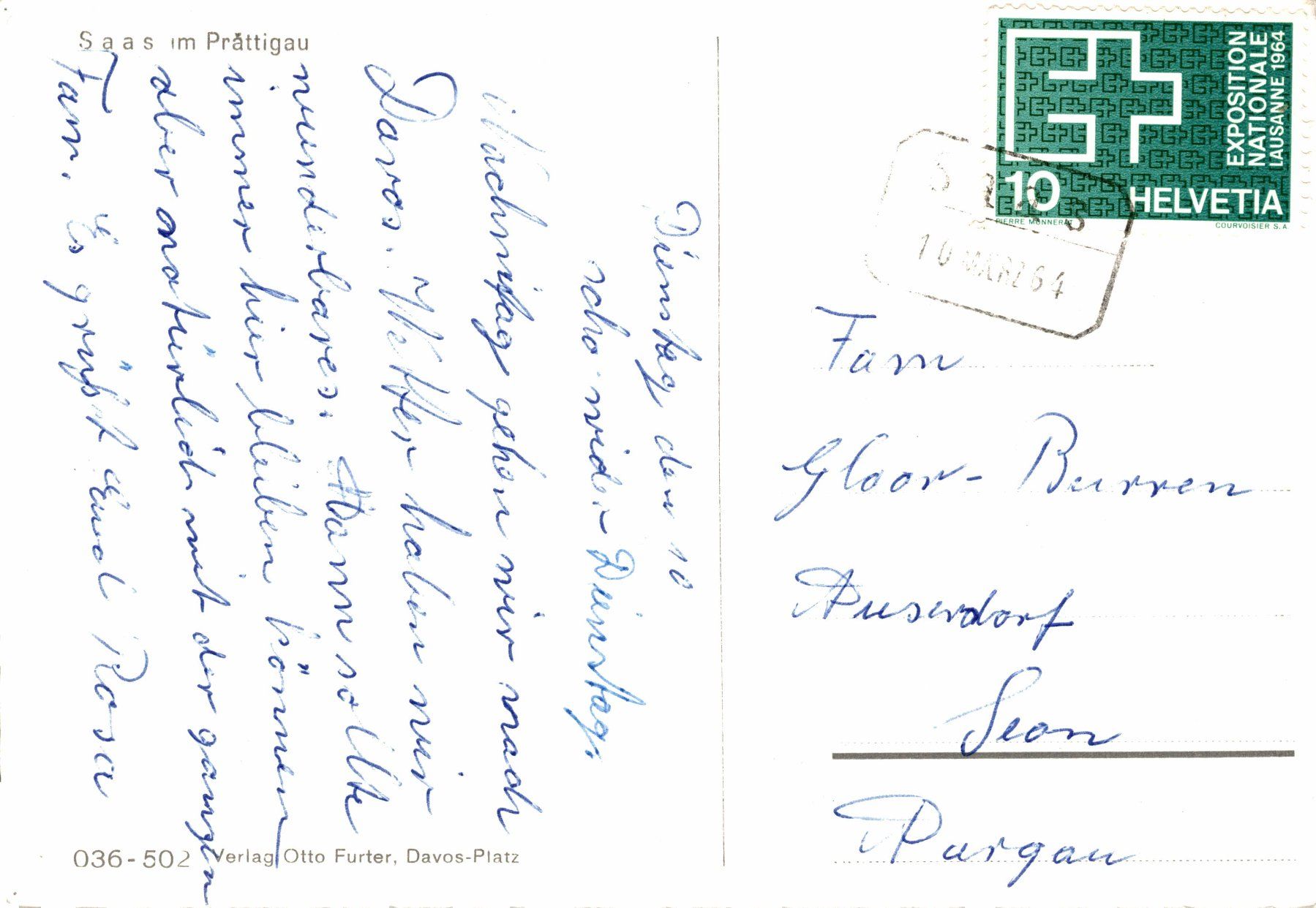 Cartes postales: Saas im Prättigau – D'occasion à Bronschhofen par Astore 1