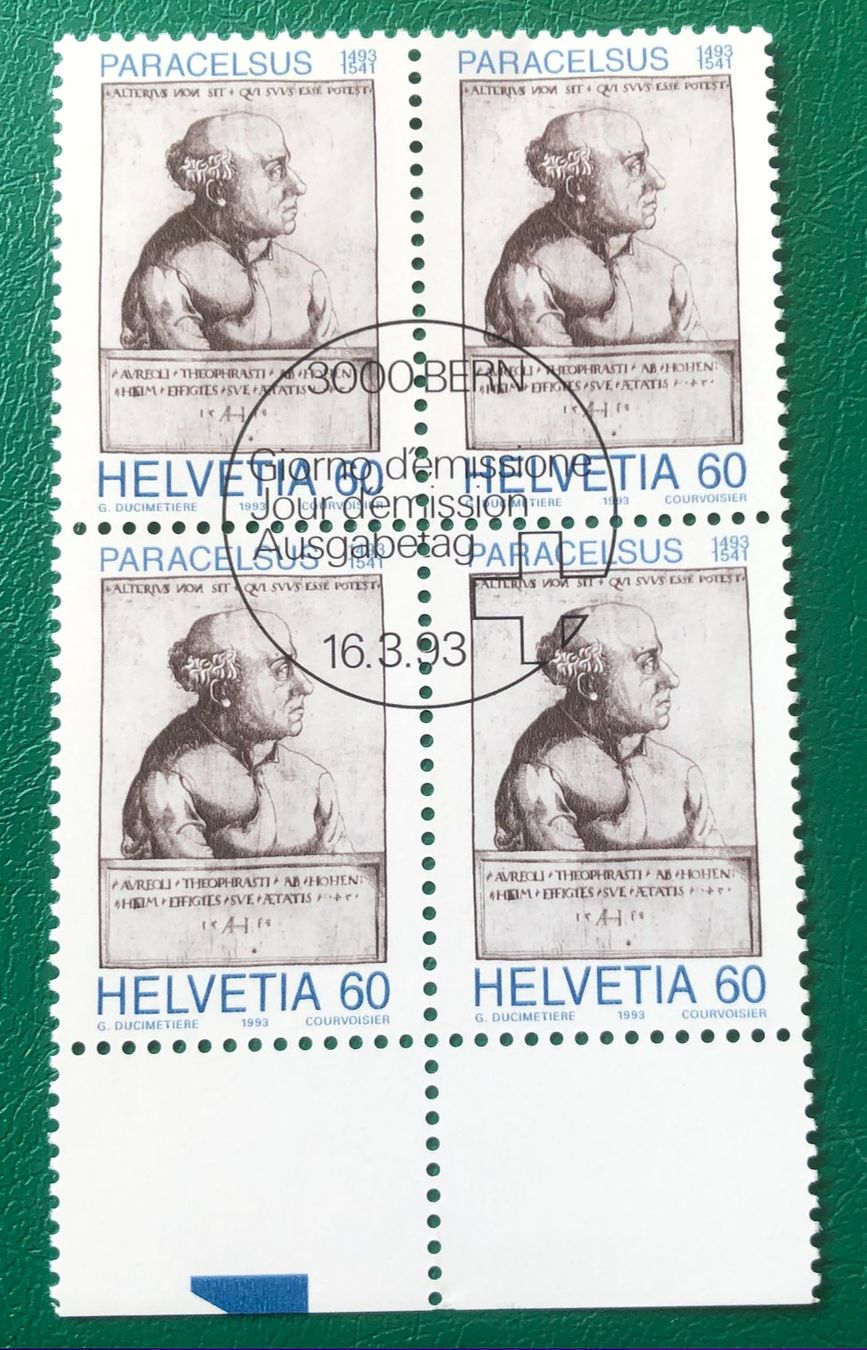 Tutti i francobolli: 4 er Block Nr. 839 mit ETStempel Bern   – Usato da Aarau venduto da Billa007