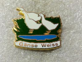 Ansteckpin 186: Gänse Weiss