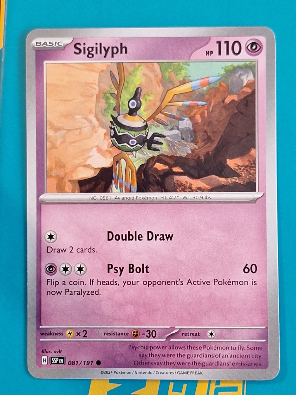 Pokémon Carte collezionabili: Sigilyph - Pokemon Surging Sparks – Usato da Altstätten SG venduto da GGsGameshop