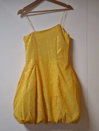 Gelbes Pailletten Kleid Grösse 40