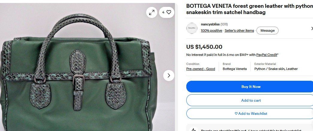 Bottega Veneta Taschen für Damen: Bottega Veneta Python Tasche / sac – Gebraucht aus Collonges von Auganien 9