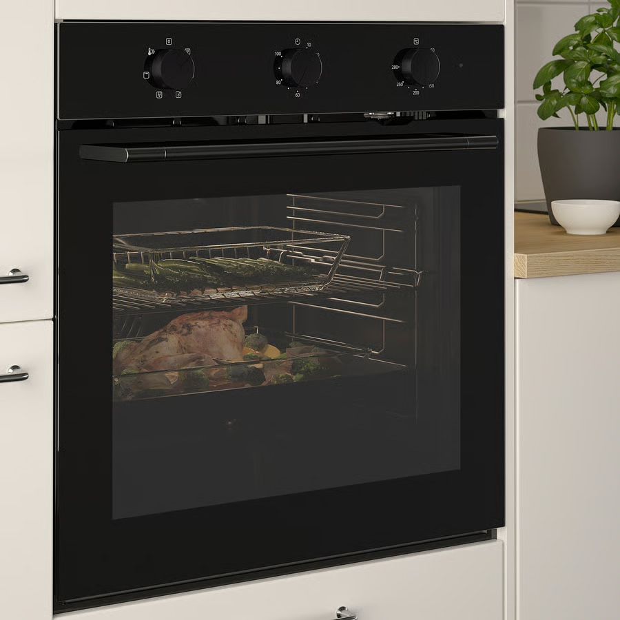 Ikea Fours: IKEA Einbauumluftbackofen schwarz 9 Monate alt – D'occasion à Gwatt (Thun) par Thuner1985 2