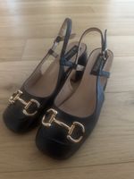Slingback Pumps Sublime Schwarz Gold Schnalle Neuwertig