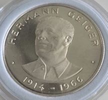 Hermann Geiger 1914-1966 Gedenkmedaille Silber