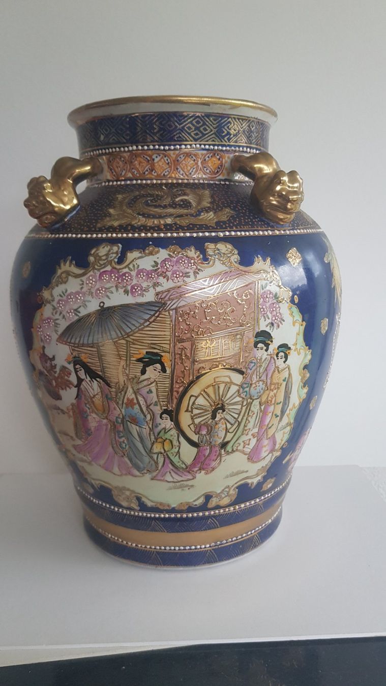 Vasen & Gefässe: Grosse Satsuma Vase aus Privatnachlass – Gebraucht aus Horw von Kunstreich7 3