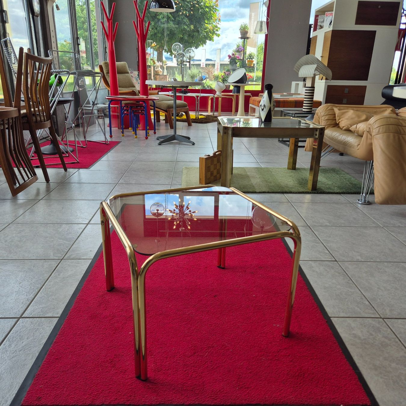 Tavoli: Vintage Glas Metall Side Table Beistelltisch Coffee-Table – Usato da Nottwil venduto da Wondewa-Shop 9