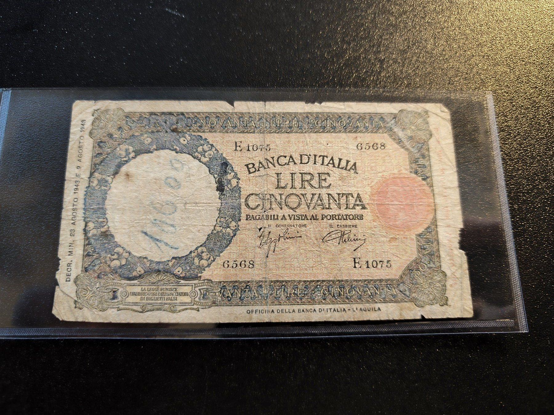 Banconote: Italia Banknote - 50 Lire – Usato da Mendrisio venduto da Dee-11