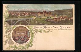 Litho Berne, Hotel Belle-Vue, Salle de L