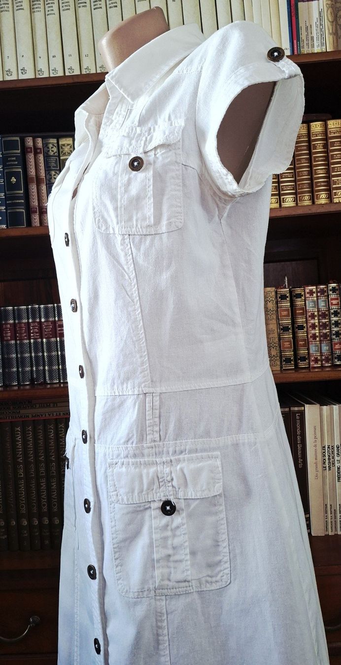 Vestiti: Robe mi-longue- Cache Cache –Lin/coton– Taille 38 CH – Usato da boudry venduto da Let_20 1