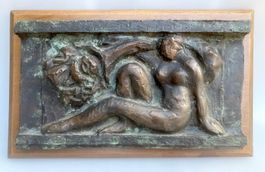 🌟Bronze-Relief Otto Roos Basel Riehen 1918 Weiblicher Akt🌟