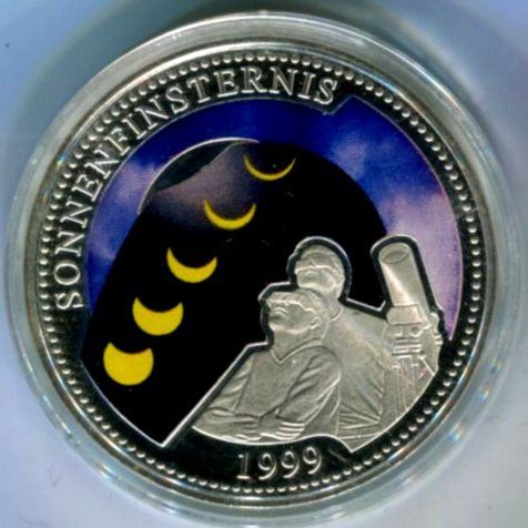 Medaglie: Silbermedaille - Sonnenfinsternis 1999 – Nuovo e nell'imballaggio originale da Basel venduto da Butsch5