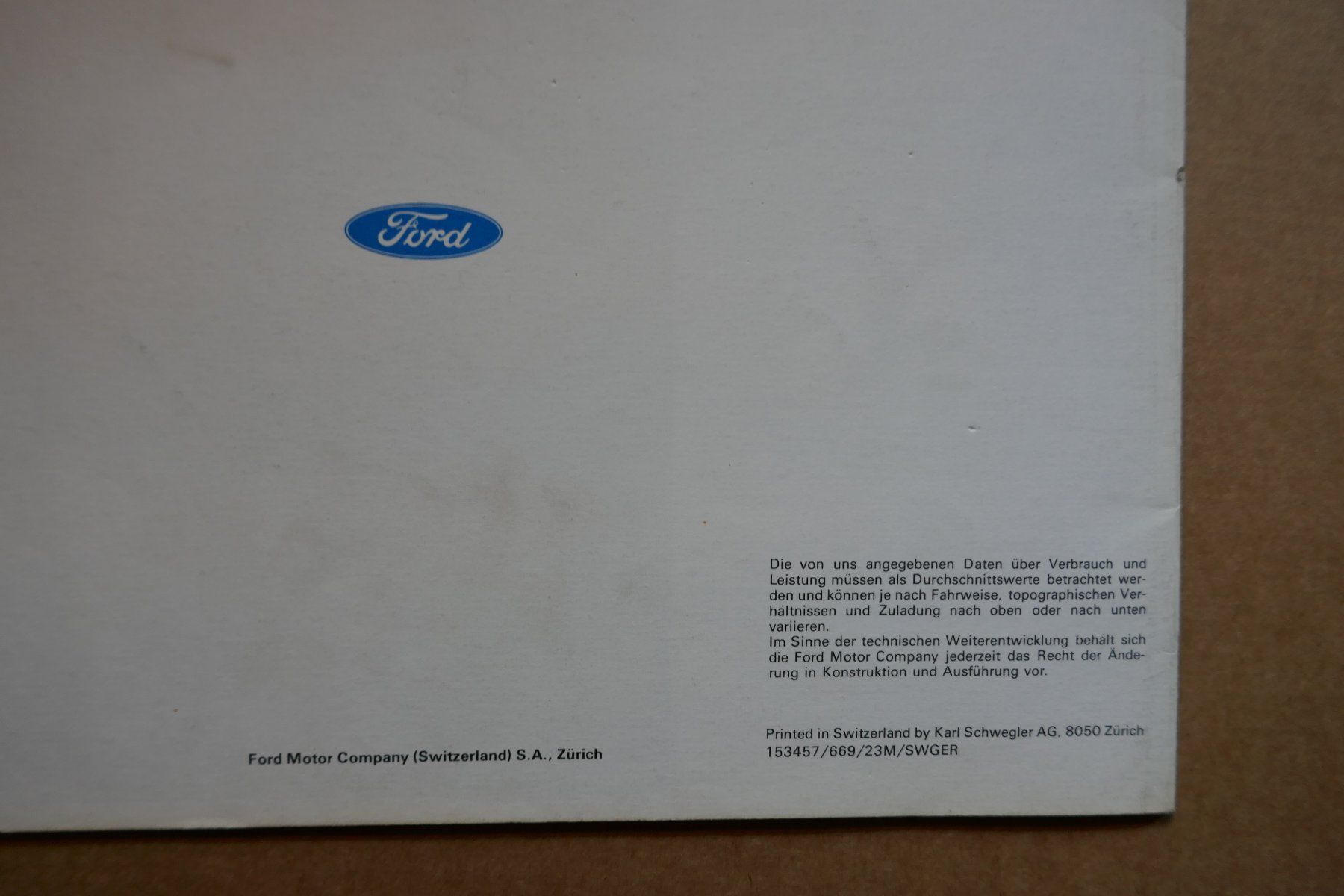 Ford Dokumente: FORD Cortina   Originalprospekt – Gebraucht aus Madiswil von ML911 7