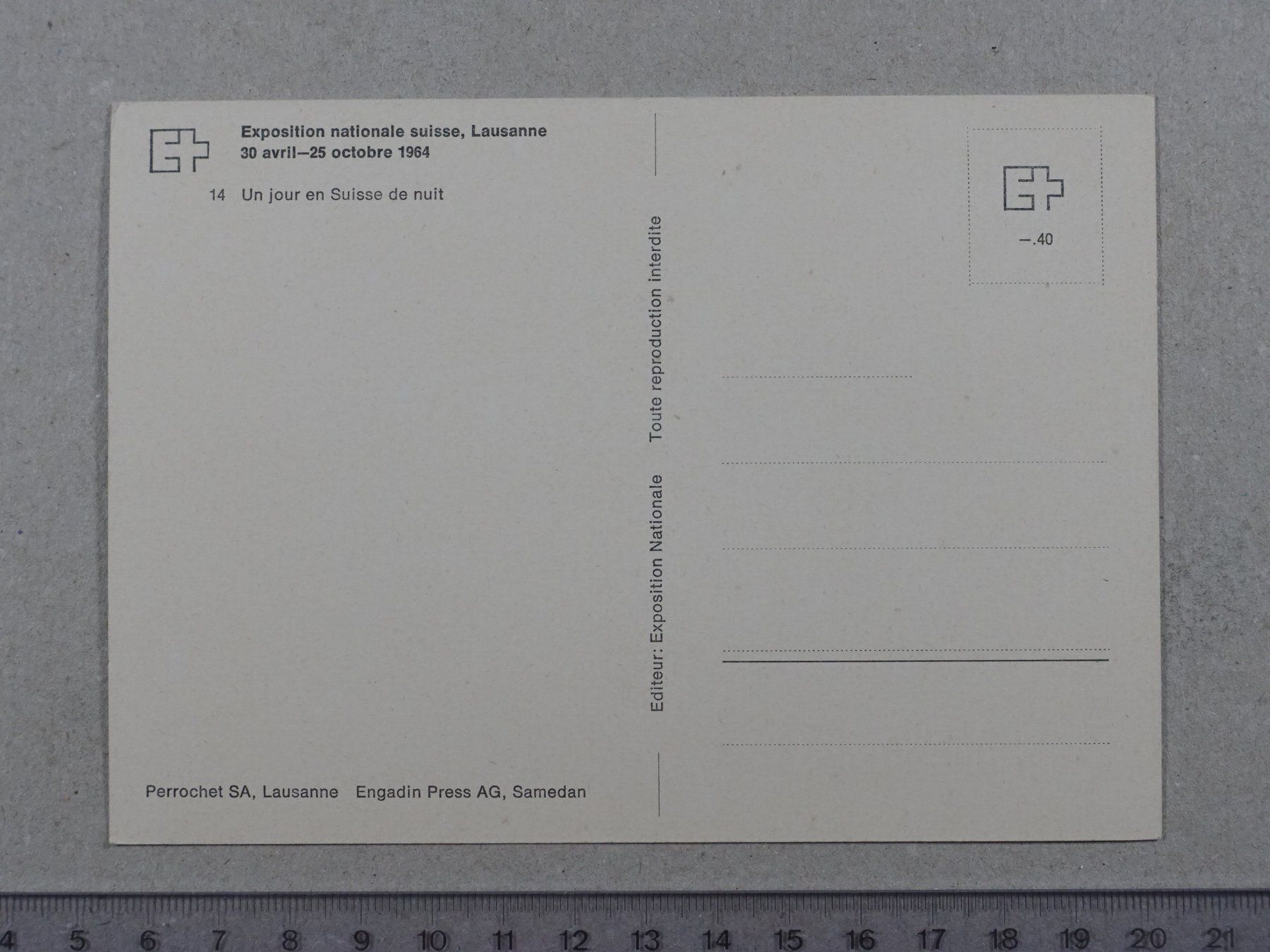 Cartoline postali: Lausanne, Expo, 1964 – Usato da Lenzburg venduto da fh1 1