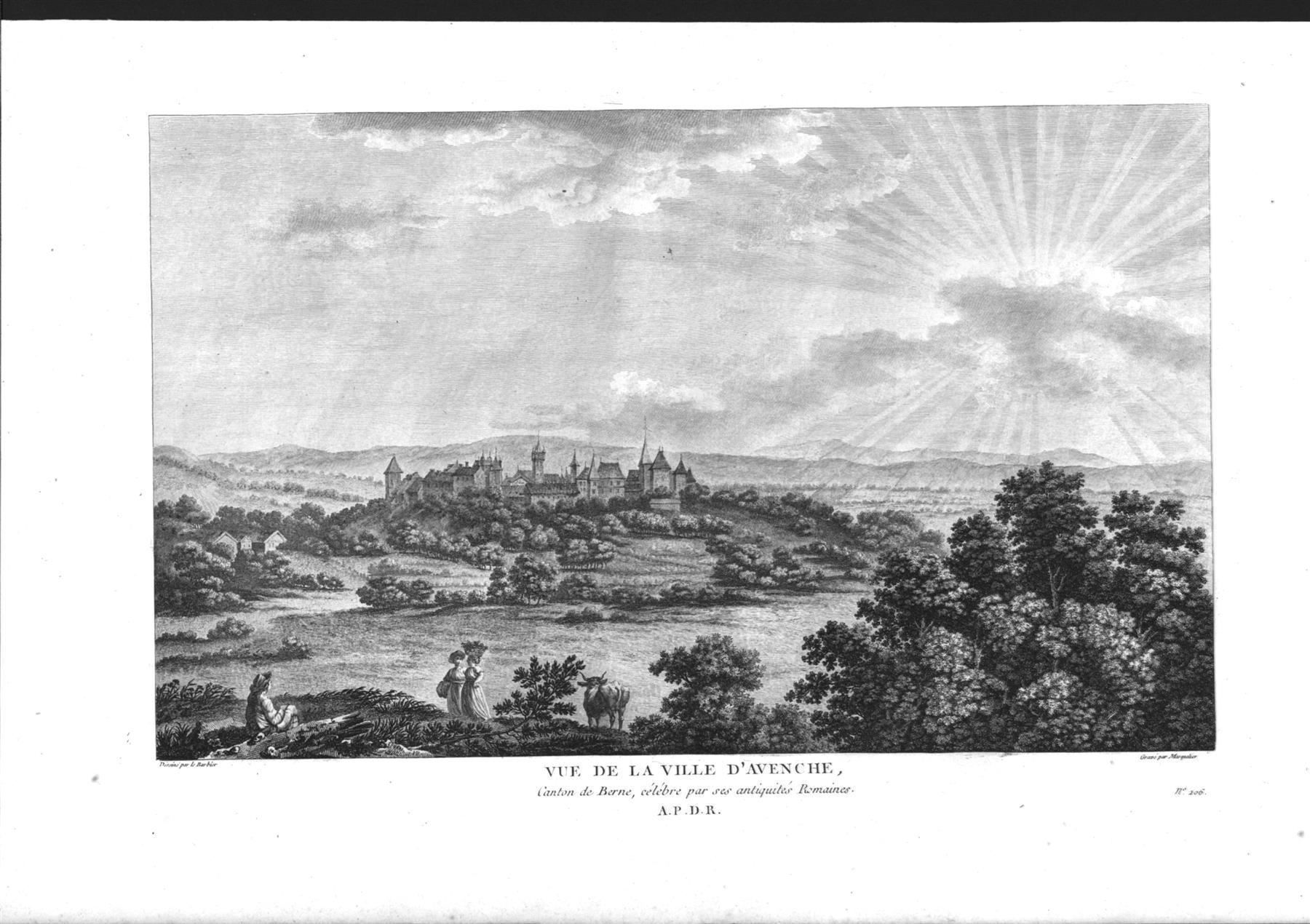 Incisioni: Avenches Originalkupferstich 1780 – Usato da Rafz venduto da Helvet32