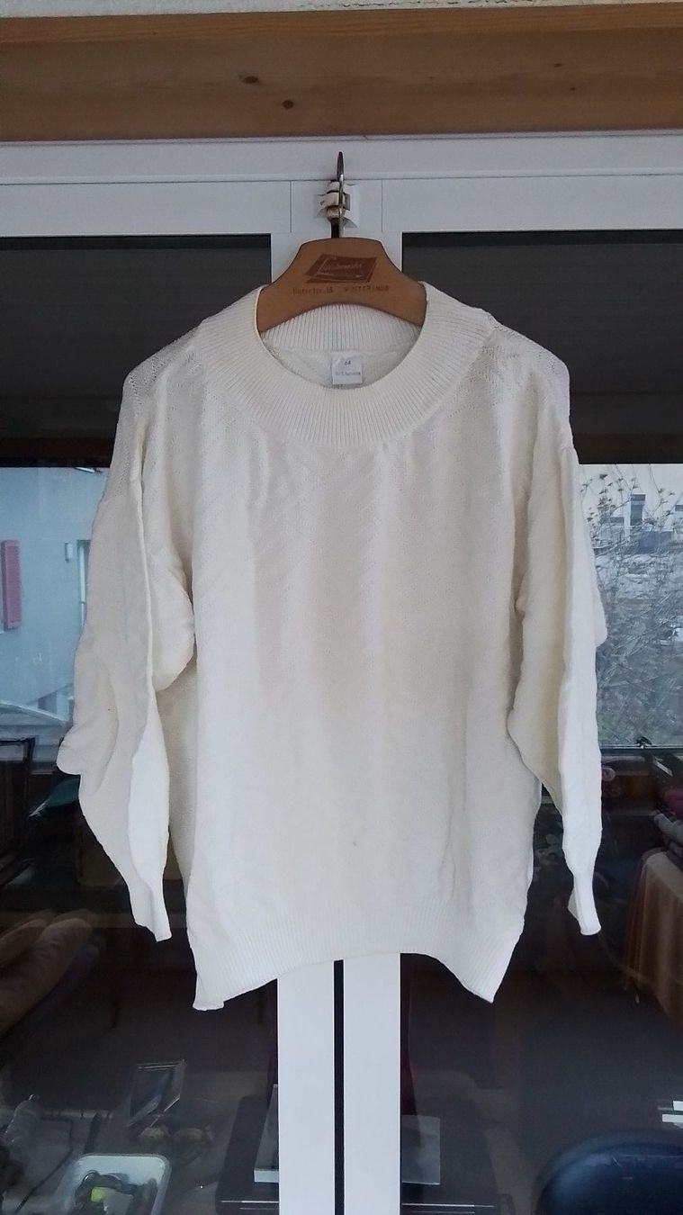 Maglioni & Felpe: weisser Damenpullover Gr.44 100% Baumwolle Frühling & Herbst – Usato da Oberurnen venduto da DVDL