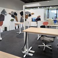 LED Büro Stehleuchte, Silber, 9000 Lumen