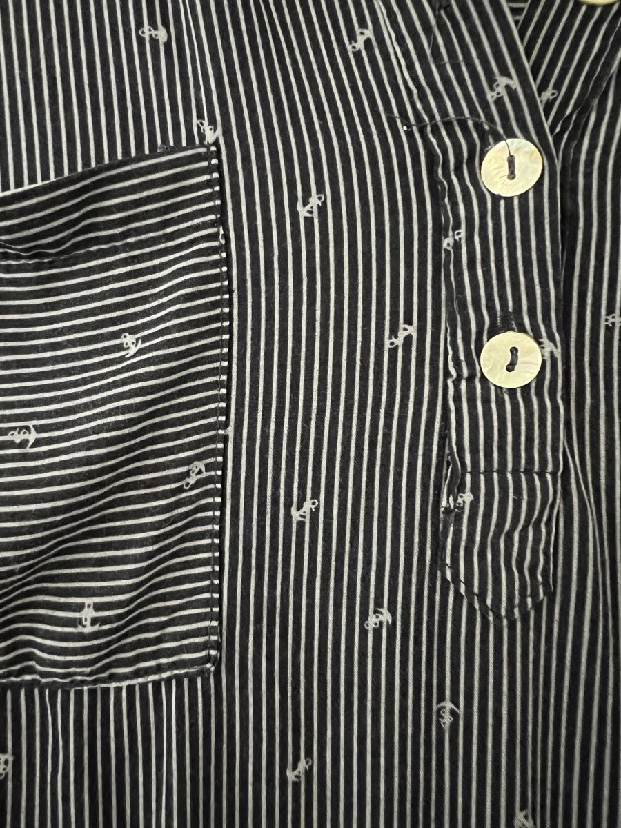 Camicette: Chic Bluse Gr. L dunkelblau mit Ankern, Sommerbluse, maritim – Usato da Winterthur venduto da mel_wy 2