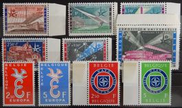 Belgien ex. Kat. 1034-1048 **/* 1958/59