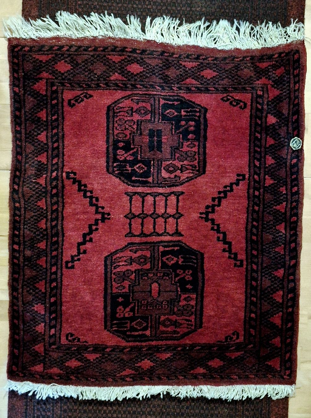 Tappeti: 83x97.5 dunkelroter Afghan Teppich – Usato da Emmenbrücke venduto da abu_9mj8