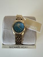 Damenuhr Michael Kors Gold blaues Zifferblatt neu