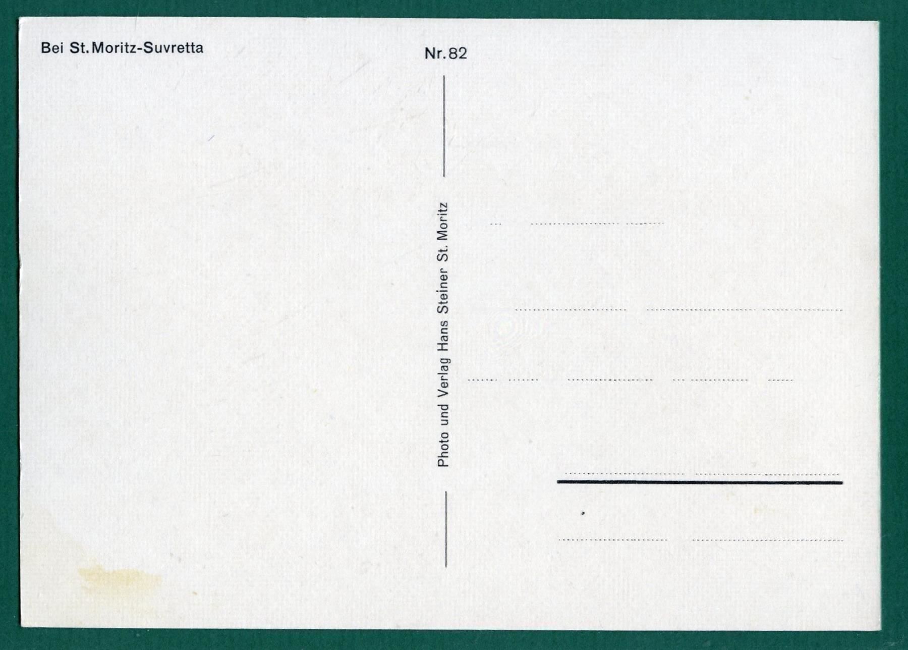 Cartoline postali: Bei St. Moritz-Suvretta, ungelaufen, Grossformat – Usato da Sargans venduto da Hausi1951 1