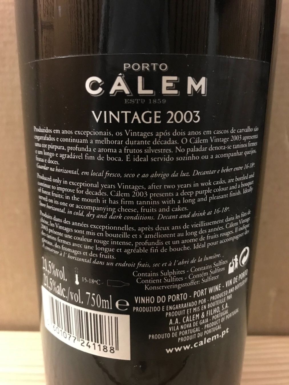 Wein: PORTO Calem Vintage 2003 – Neu (gemäss Beschreibung) aus Cully von Forninho 2