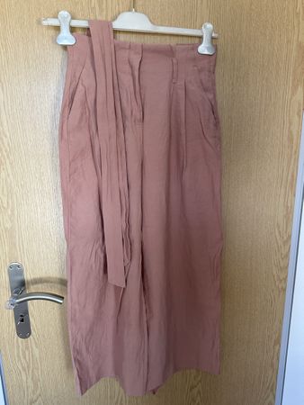 Zara Hosen palazzo pants rose S