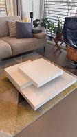 Design Couchtisch / Salontisch Weiss quadratisch 90x90cm