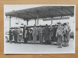 Echtfotokarte Elektrobahn Dorf-Hof 1945