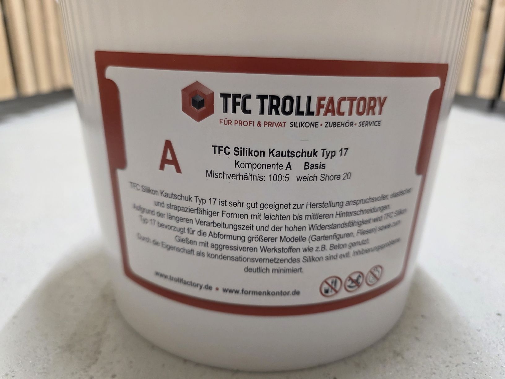 Materiale per modellare: TFC Silikon Kautschuk Typ 17 TFC Troll Factory – Nuovo e nell'imballaggio originale da Glis venduto da LetztePreis 1