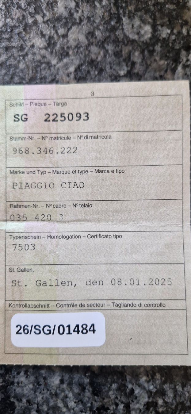 Piaggio Ciclomotori: Piaggio Ciao – Usato da Arnegg venduto da Urs07 5