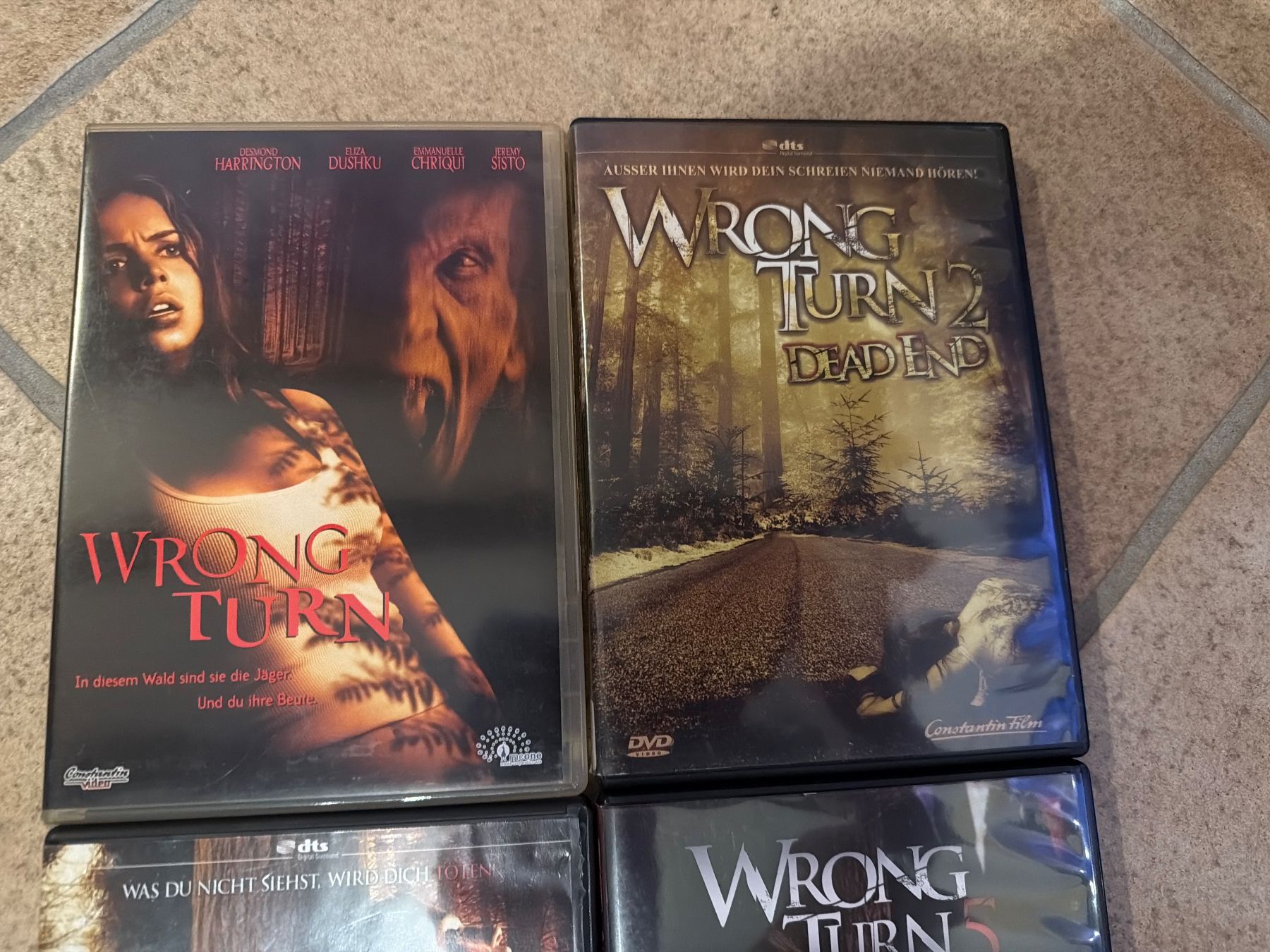 Tous les DVDs: Wrong Turn DVD Set Teil 1, 2, 3 und 5 – D'occasion à Dottikon par urs2030 1