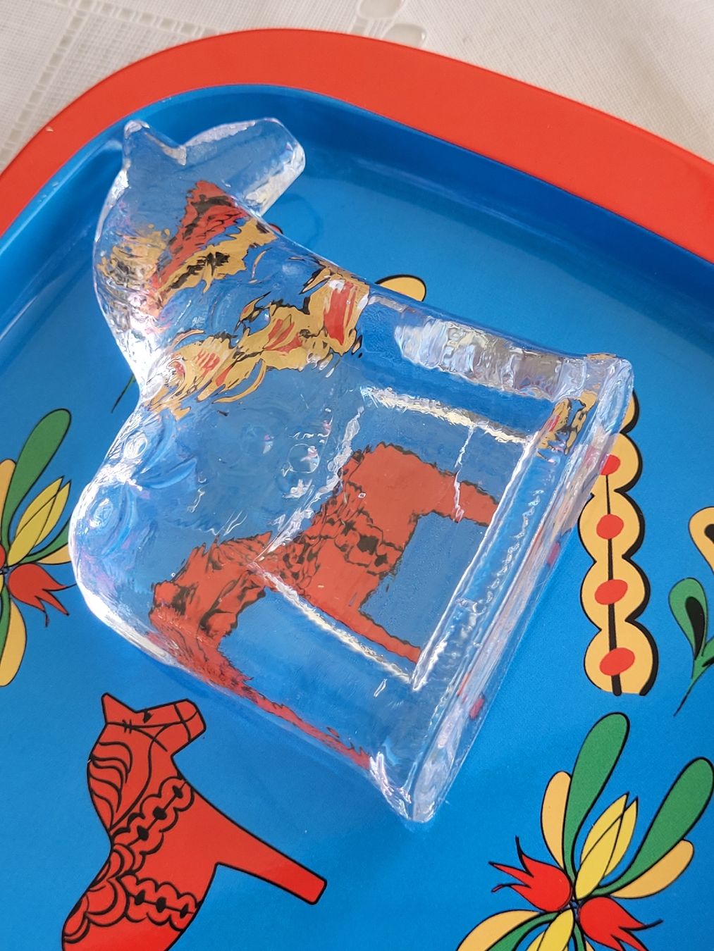 Tutte le decorazioni: Dala Horse Glas und miniature Tablett Metall – Usato da Buttikon SZ venduto da Renco 2