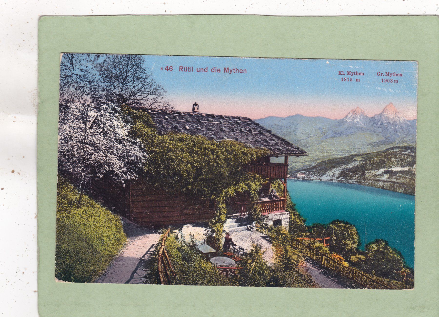 Cartoline postali: Rütli und die Mythen 1919 – Usato da Herisau venduto da Lisegrat2008