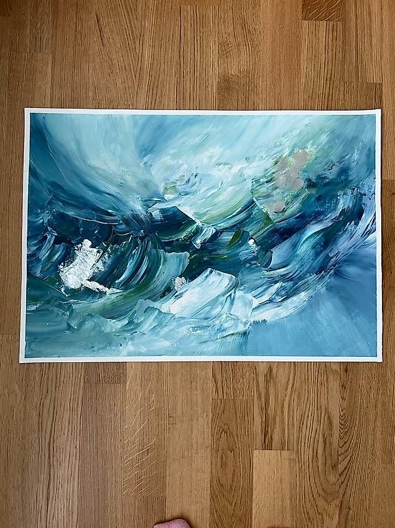 Gemälde: A2 Bild grünblau "Gletschernacht" – Neu und originalverpackt aus Urdorf von manuela4 2