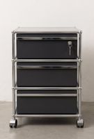 USM Haller Rollcontainer, anthrazitgrau, abschliessbar