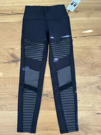 Alo Yoga 7/8 High-Waist Moto Legging schwarz Grösse S