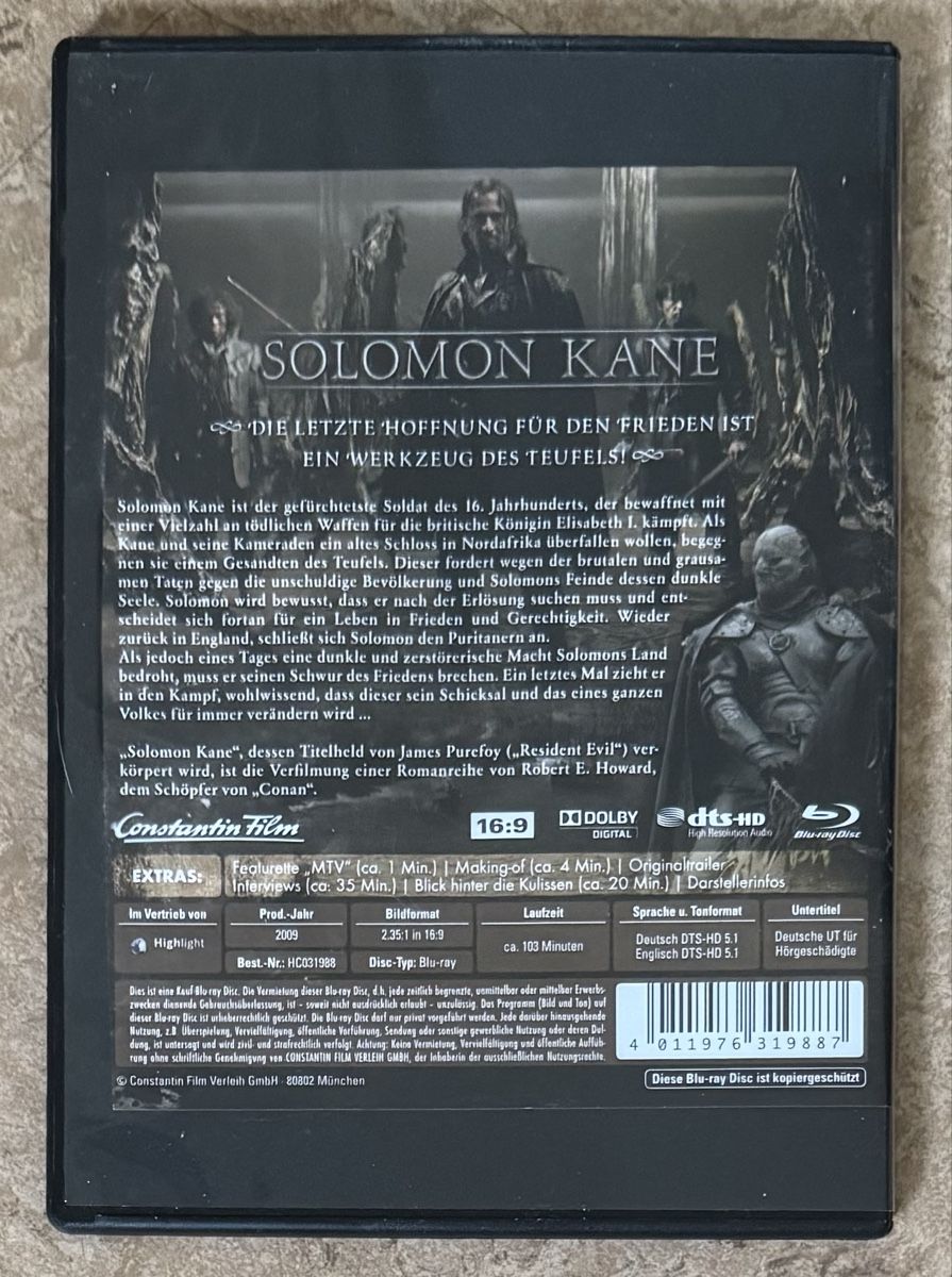 Tous les DVDs: SOLOMON KANE  – Neuf (Voir description) à Dietikon par AndreaSch01 1